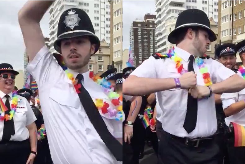 Adorable Dancing Cop At Pride Watch The Fight Magazine